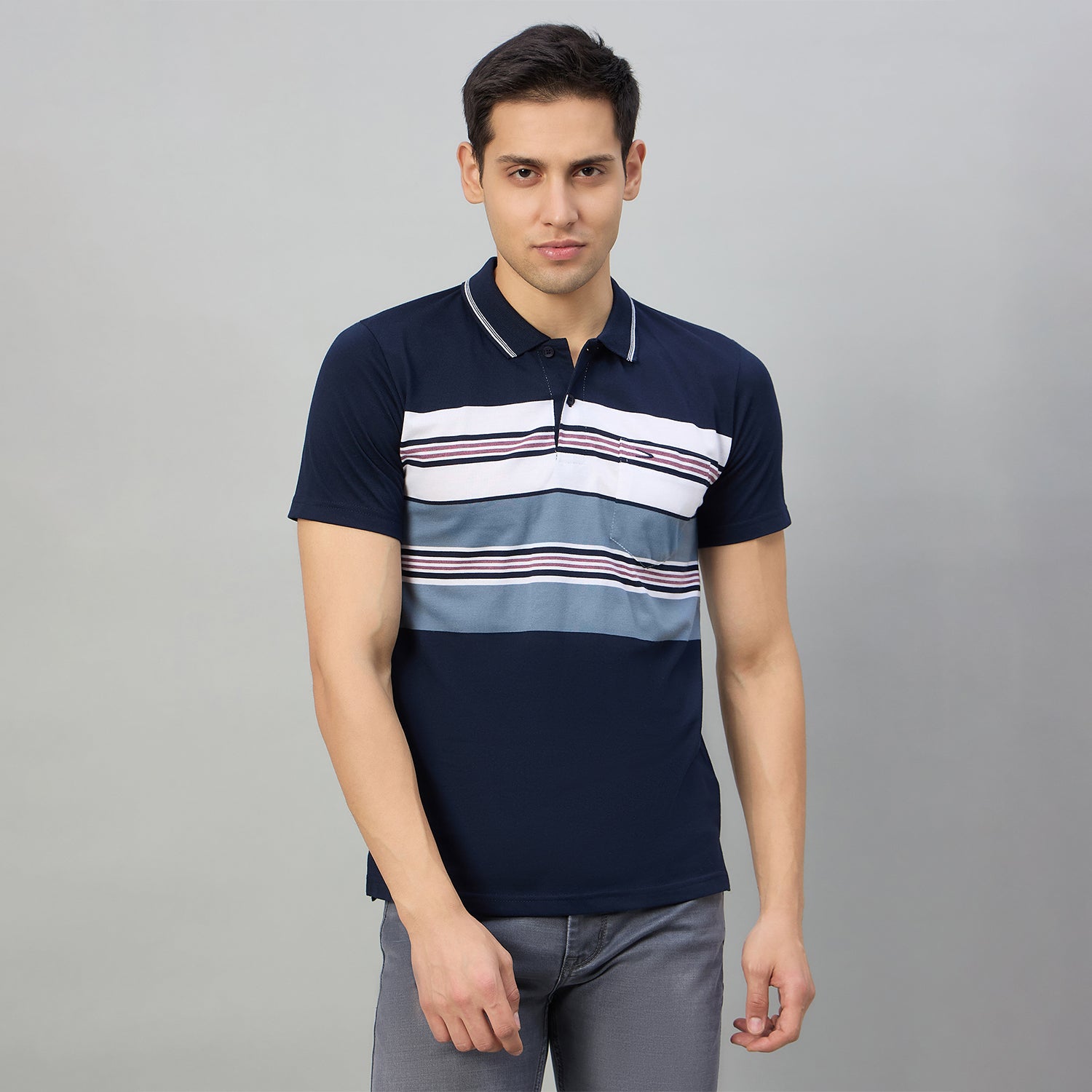 Duke Men Half Sleeve Cotton Regualr Fit Casual T-shirt (MLF1183)