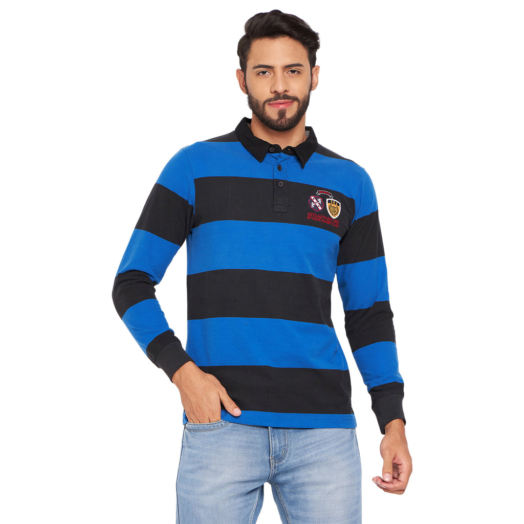 Duke Urban Men Polo Neck Full Sleeve Cotton T-shirt (LF3940)