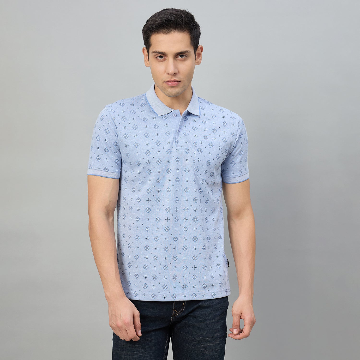 Duke Men Half Sleeve Cotton Regualr Fit Casual T-shirt (LF7995)
