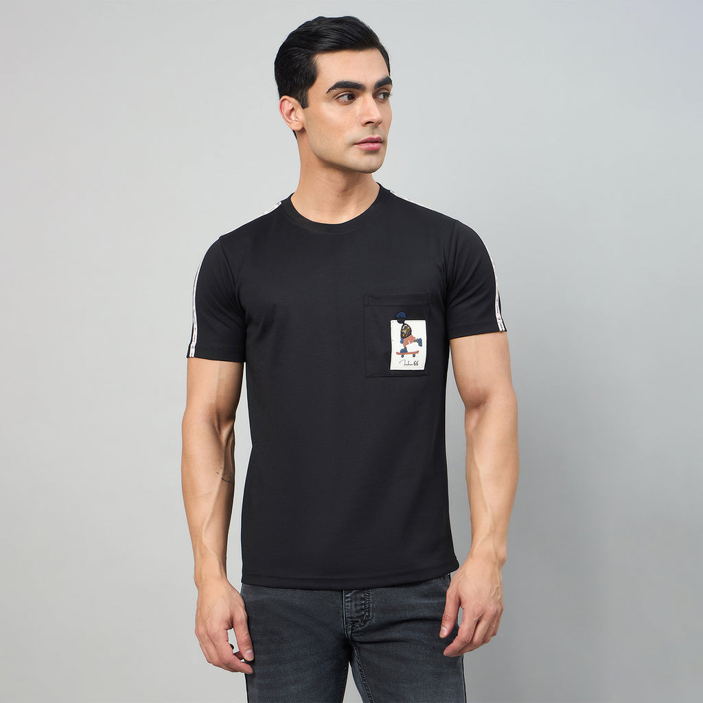 Duke Men Half Sleeve Cotton Smart Fit Casual T-shirt (LF6087A)