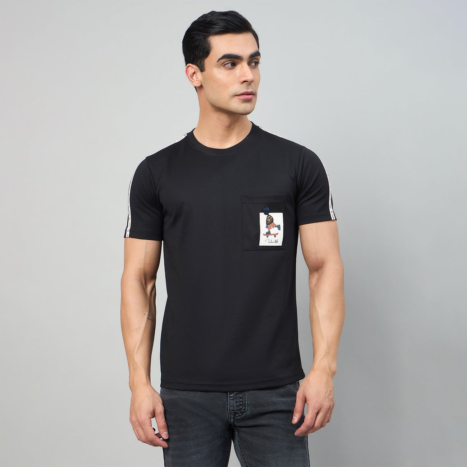 Duke Men Half Sleeve Cotton Smart Fit Casual T-shirt (LF6087A)