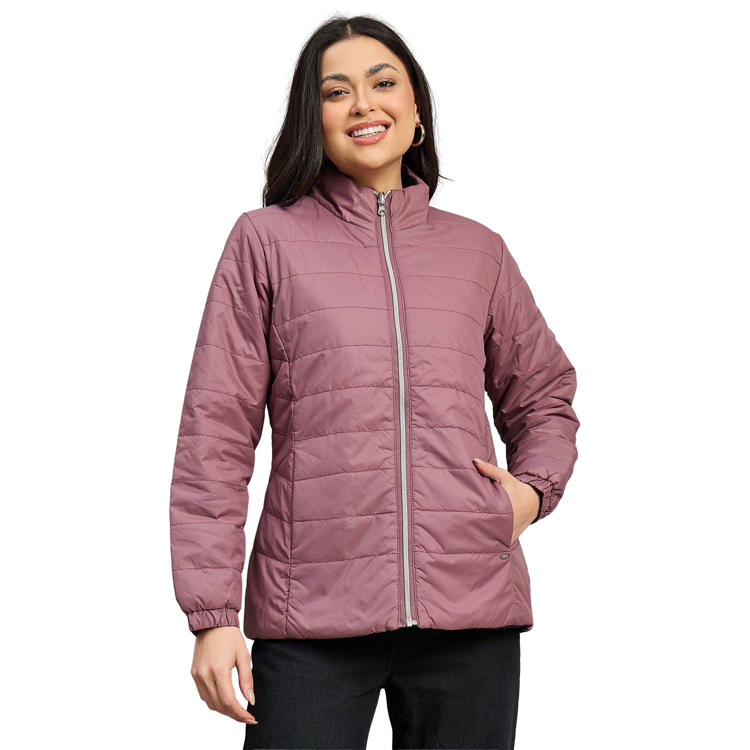 Duke Urban Women High Neck Full Sleeve Reversible Regular Jacket (SDZ2121)