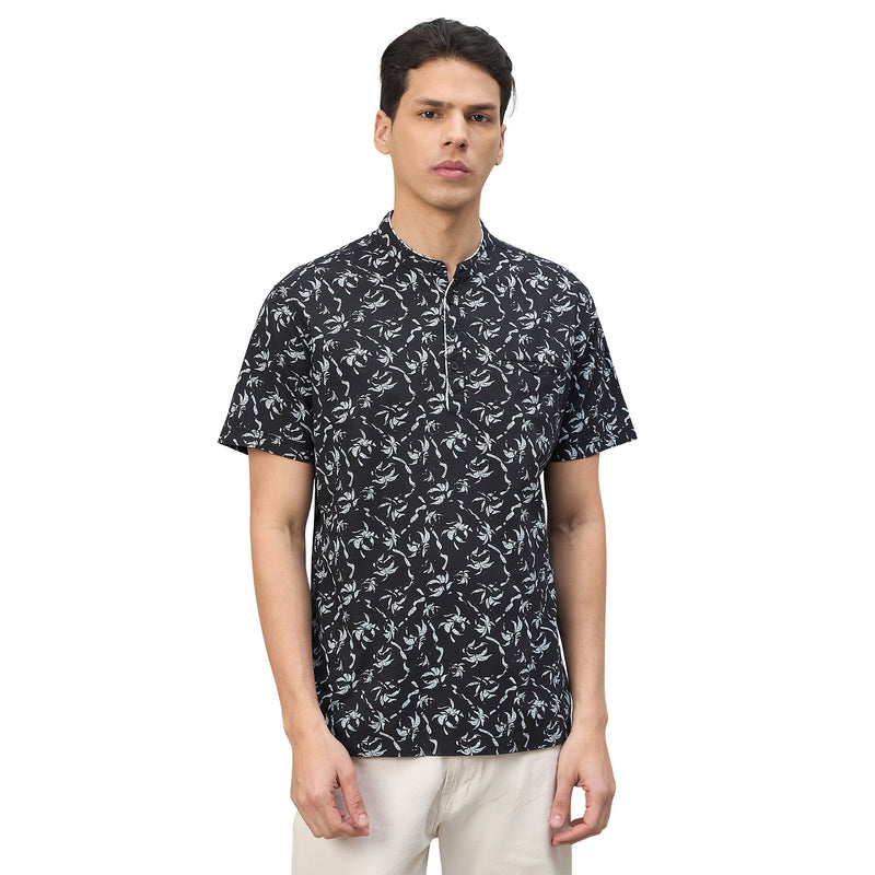 Duke Urban Men Floral Print Half Sleeve Casual Slim fit Tshirt (LF7531)