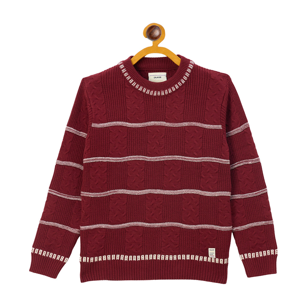 Duke Urban Boys Round Neck Full Sleeve Regular Sweater (S3637)