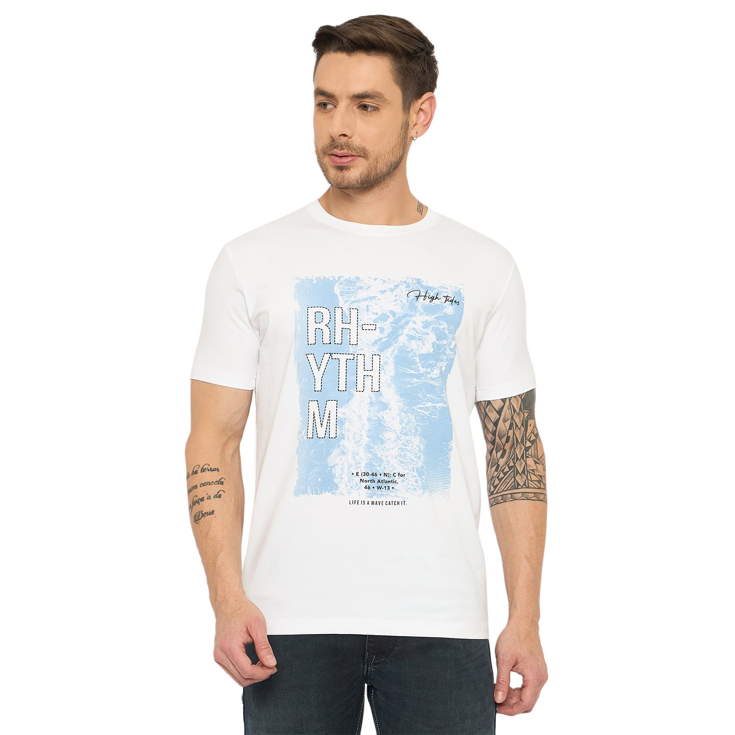 Duke Urban Men Half Sleeve Cotton Tshirt (LF7434)