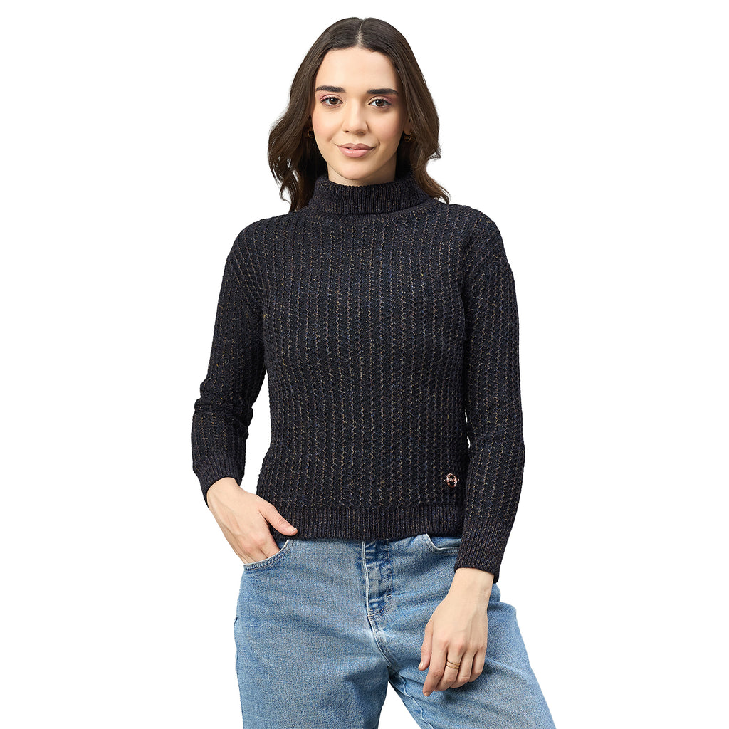 Duke Urban Women Full Sleeve Turtle Neck Sweater (SDS1241N)