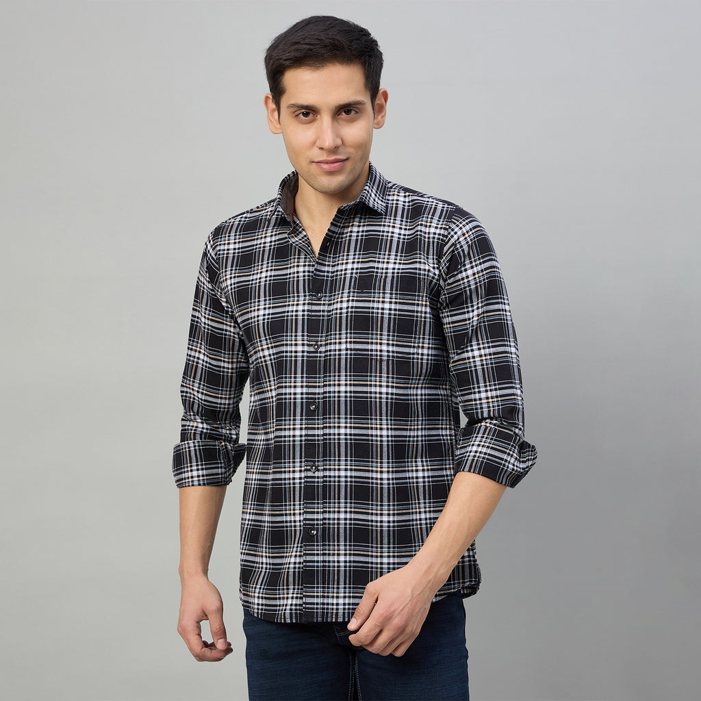 Duke Men Slim Fit Full Sleeve Short Style Cotton Shirt (SDO8CKBU)