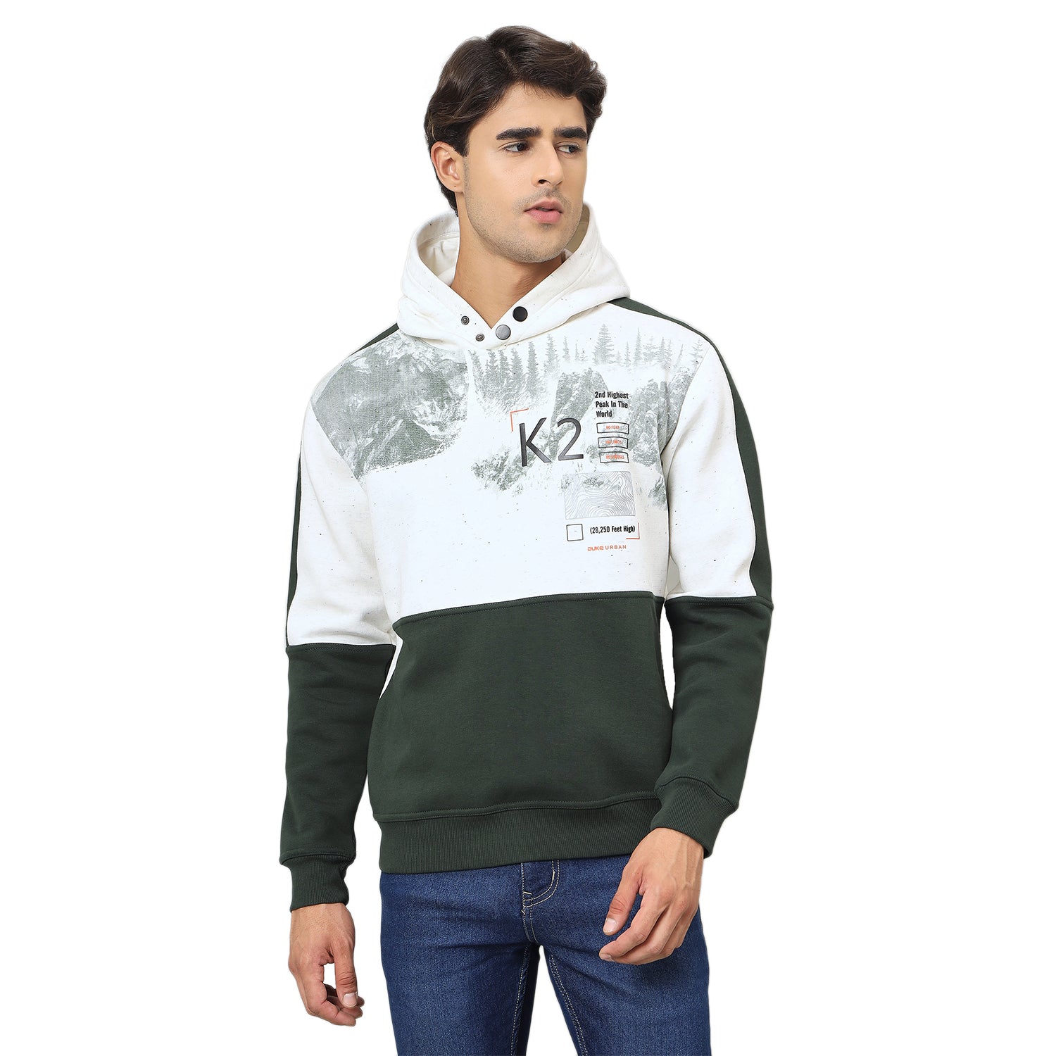 Duke Urban Men Hooded Regular Sweatshirt (LF6354)