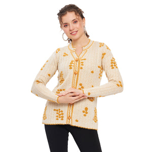 Duke Stardust Women Full Sleeve Self Design Cardigan (LQS9713)