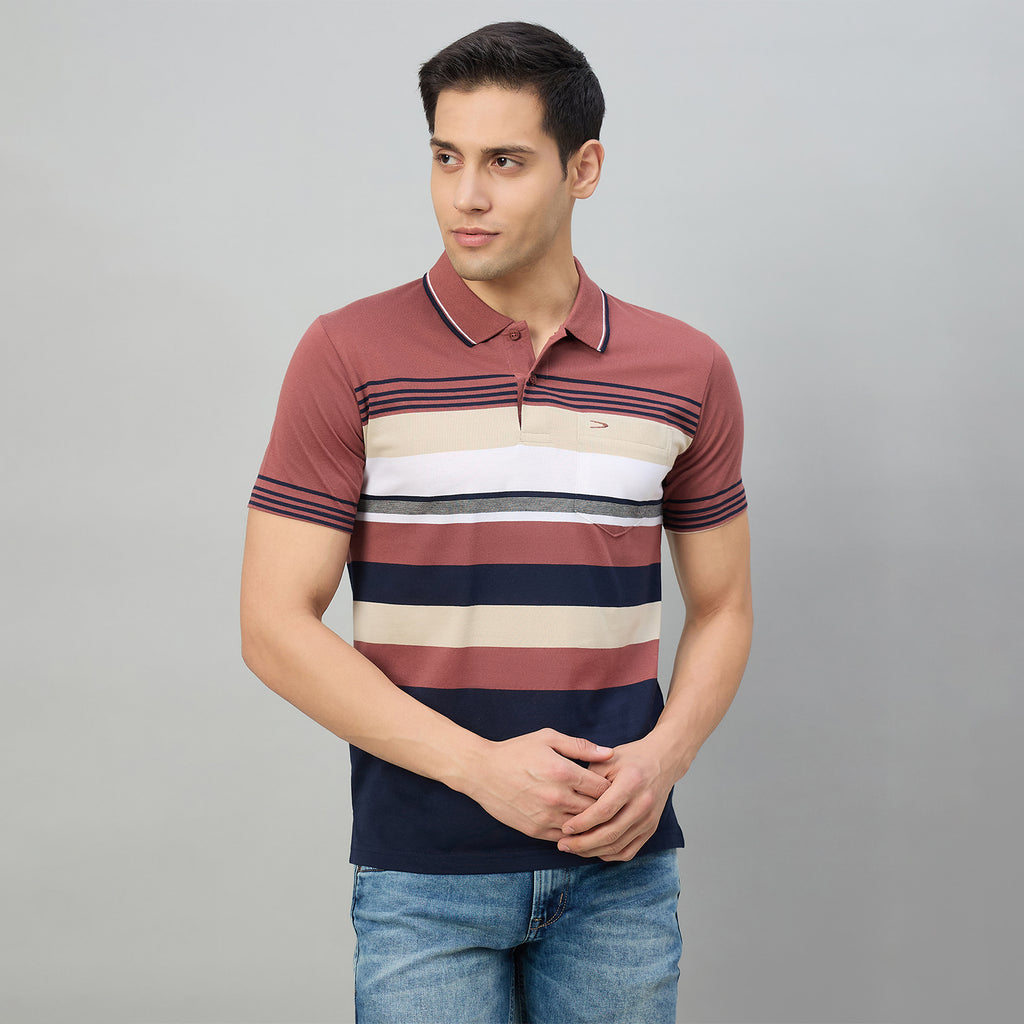 Duke Men Half Sleeve Cotton Regualr Fit Casual T-shirt (MLF1177)