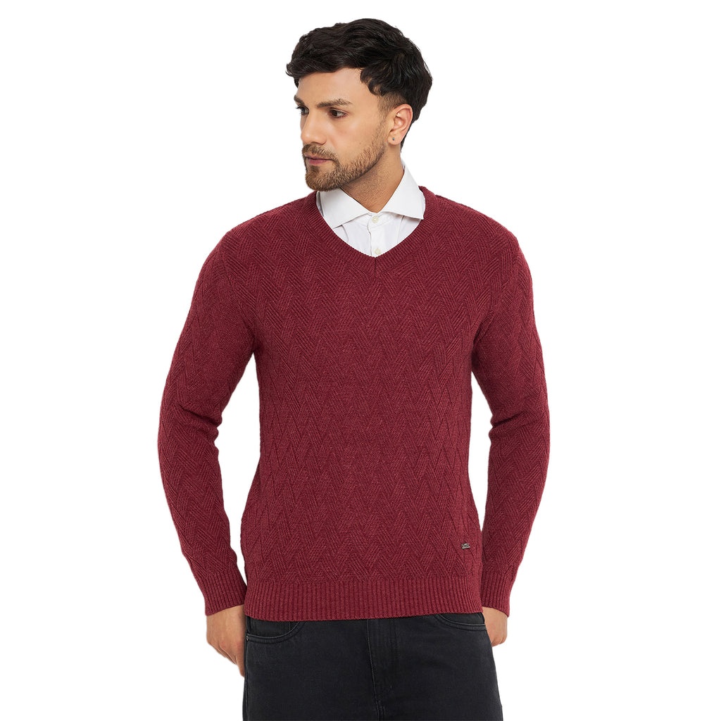 Duke Stardust Men Full Sleeve V-Neck Sweater (SDS2047)