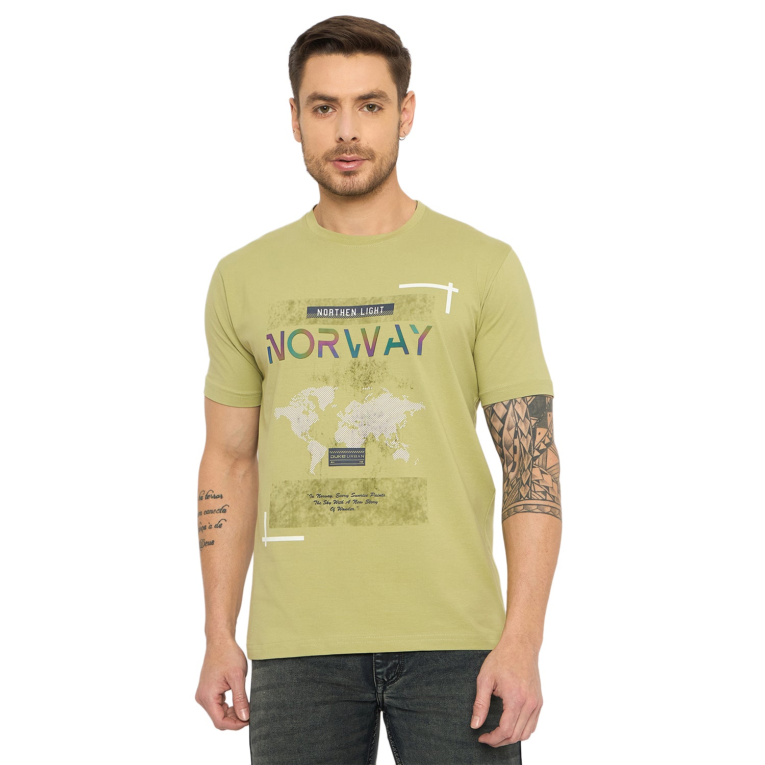 Duke Urban Men Half Sleeve Cotton Tshirt (LF7436)