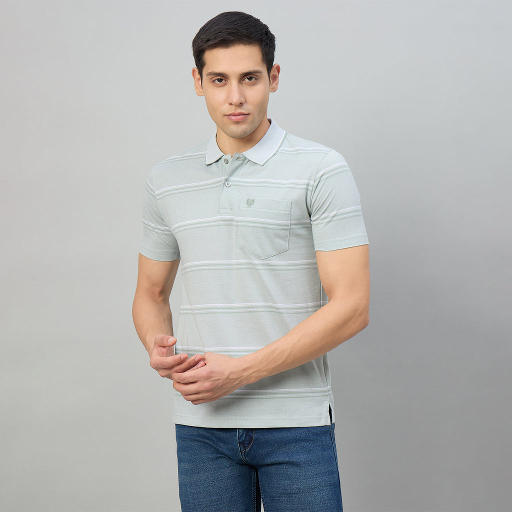 Duke Men Half Sleeve Cotton Regular Fit Casual T-shirt (LF7985)