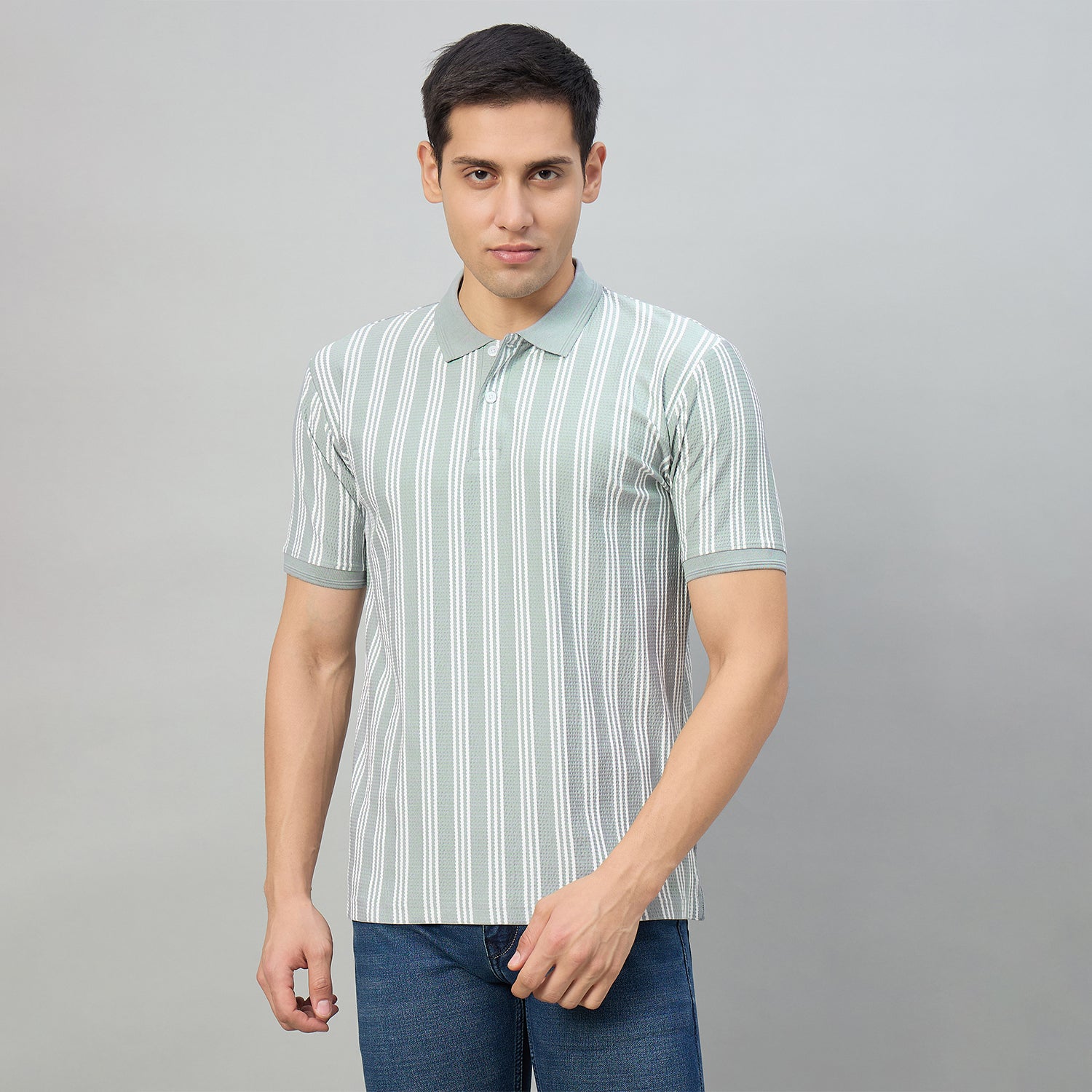 Duke Men Half Sleeve Cotton Regualr Fit Casual T-shirt (LF7918)
