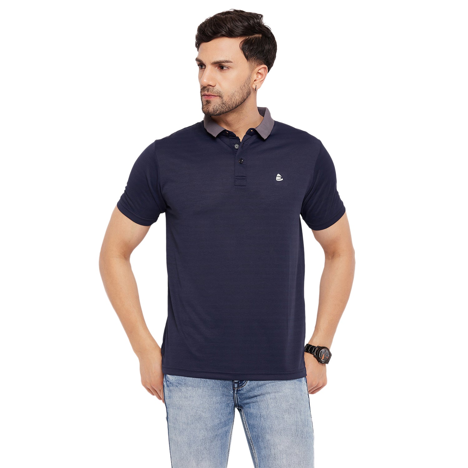Duke Stardust Men Half Sleeve Polo Neck Cotton T-shirt (1600)