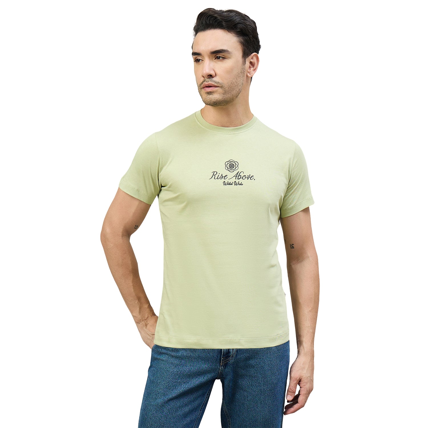 Duke Urban Men Half Sleeve Cotton Smart Fit Casual T-shirt (LF7861)