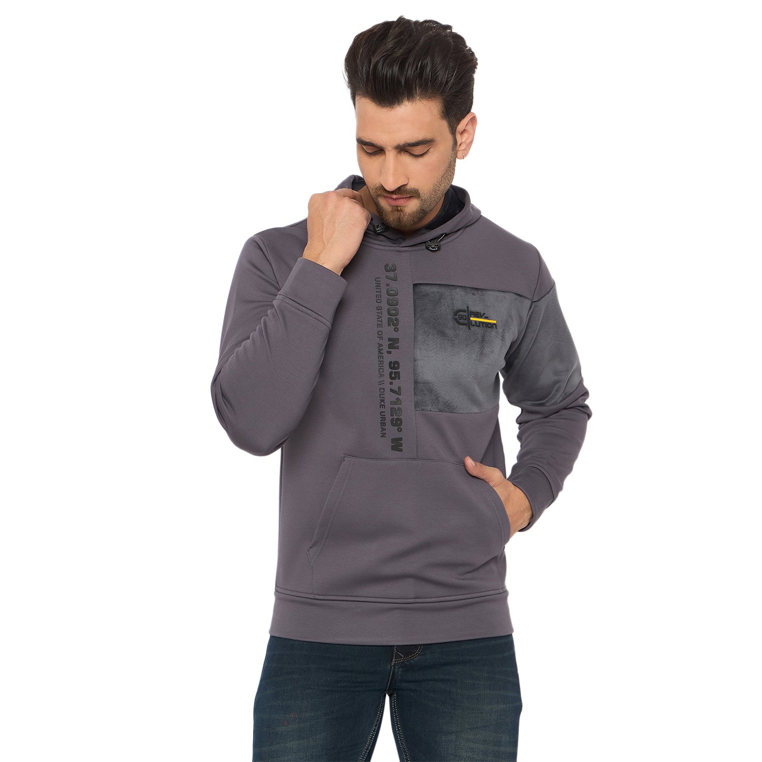 Duke Urban Men Full Sleeve Hooded Sweatshirt (LF6418)