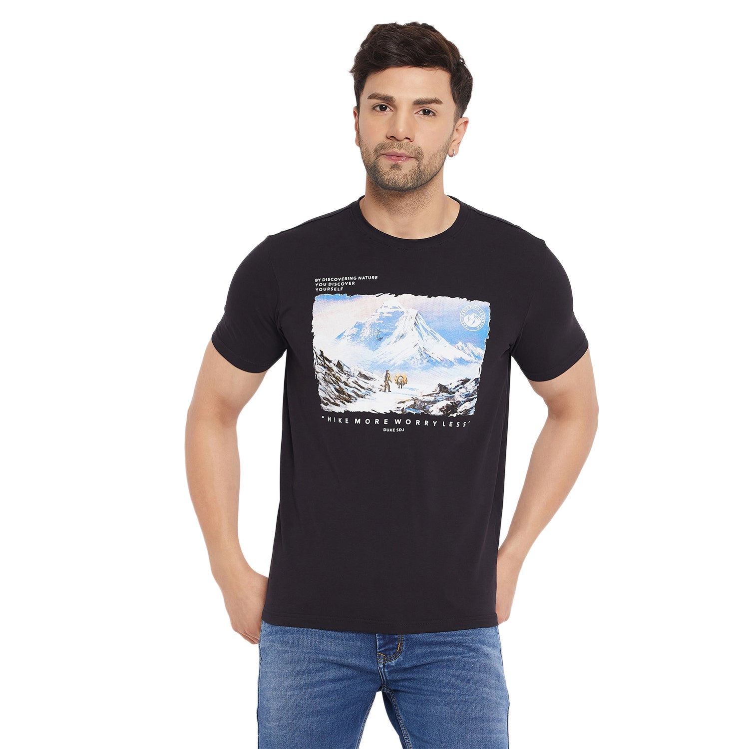 Duke Stardust Men Half Sleeve Cotton T-shirt (MLF5746)