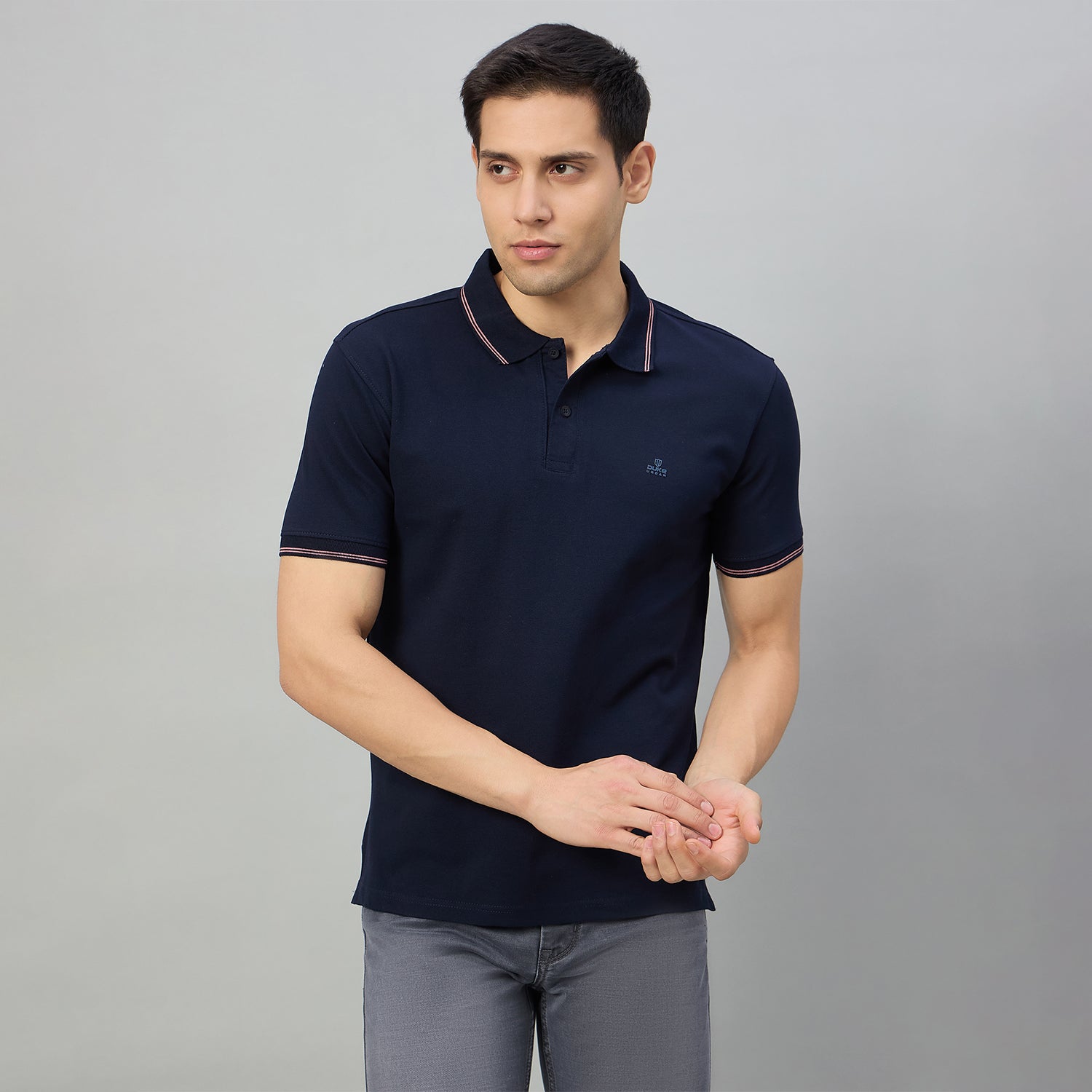 Duke Men Half Sleeve Cotton Smart Fit Casual T-shirt (SD73)