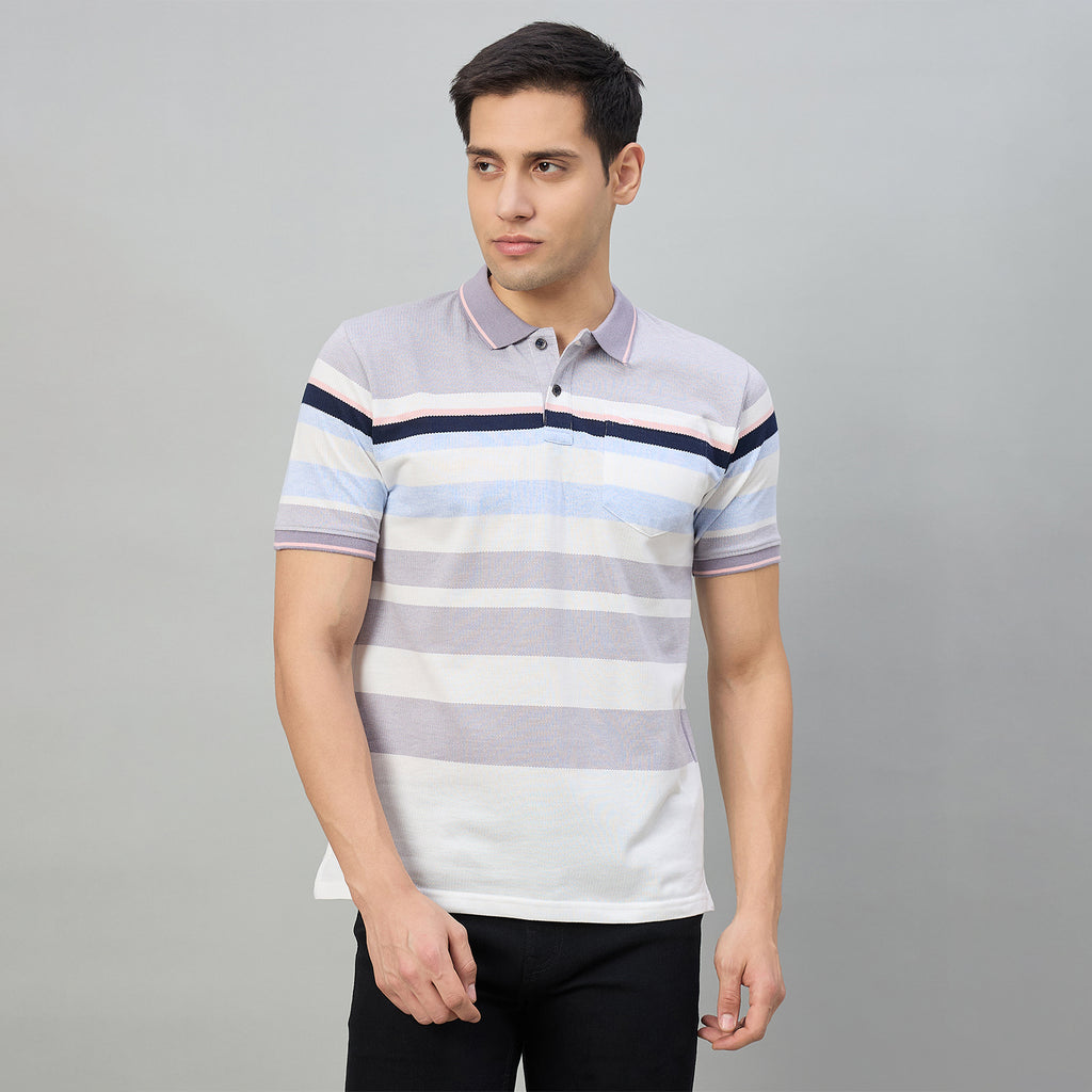 Duke Men Half Sleeve Cotton Regualr Fit Casual T-shirt (LF7959)