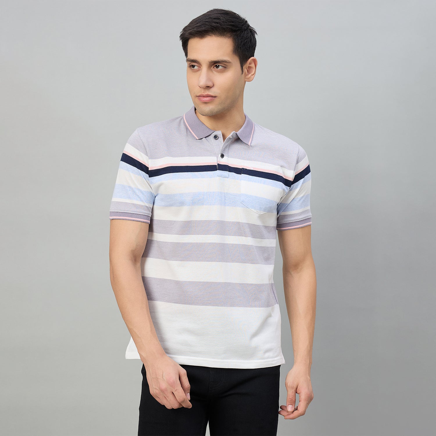 Duke Men Half Sleeve Cotton Regualr Fit Casual T-shirt (LF7959)
