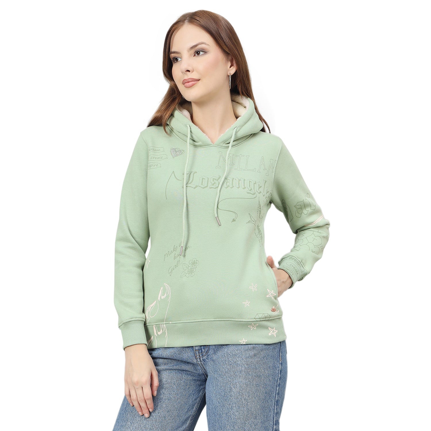 Duke Urban Women Hooded Regular Sweatshirt (LFX962)