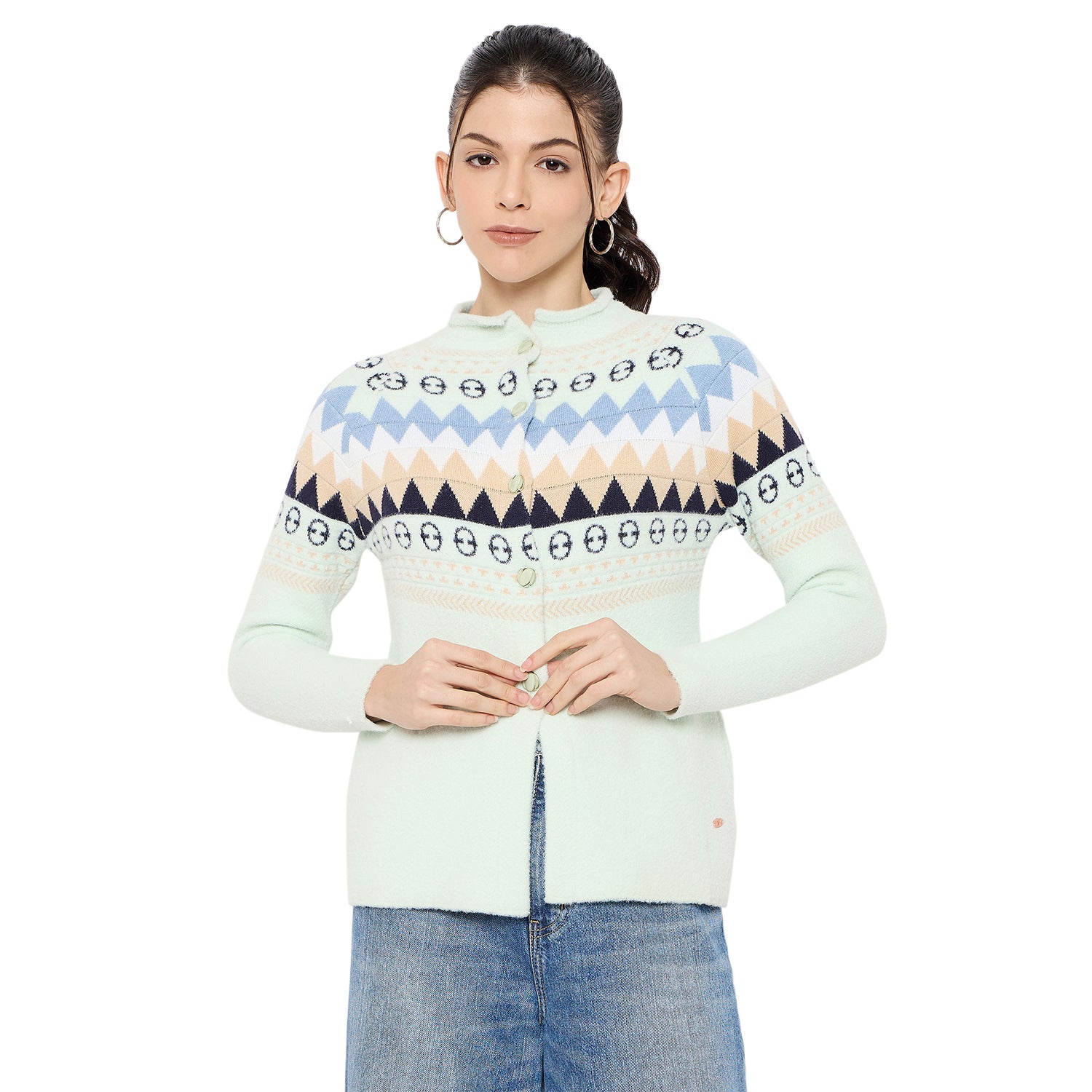 Duke Urban Women Full Sleeve Front Open Sweater (SDS1355)