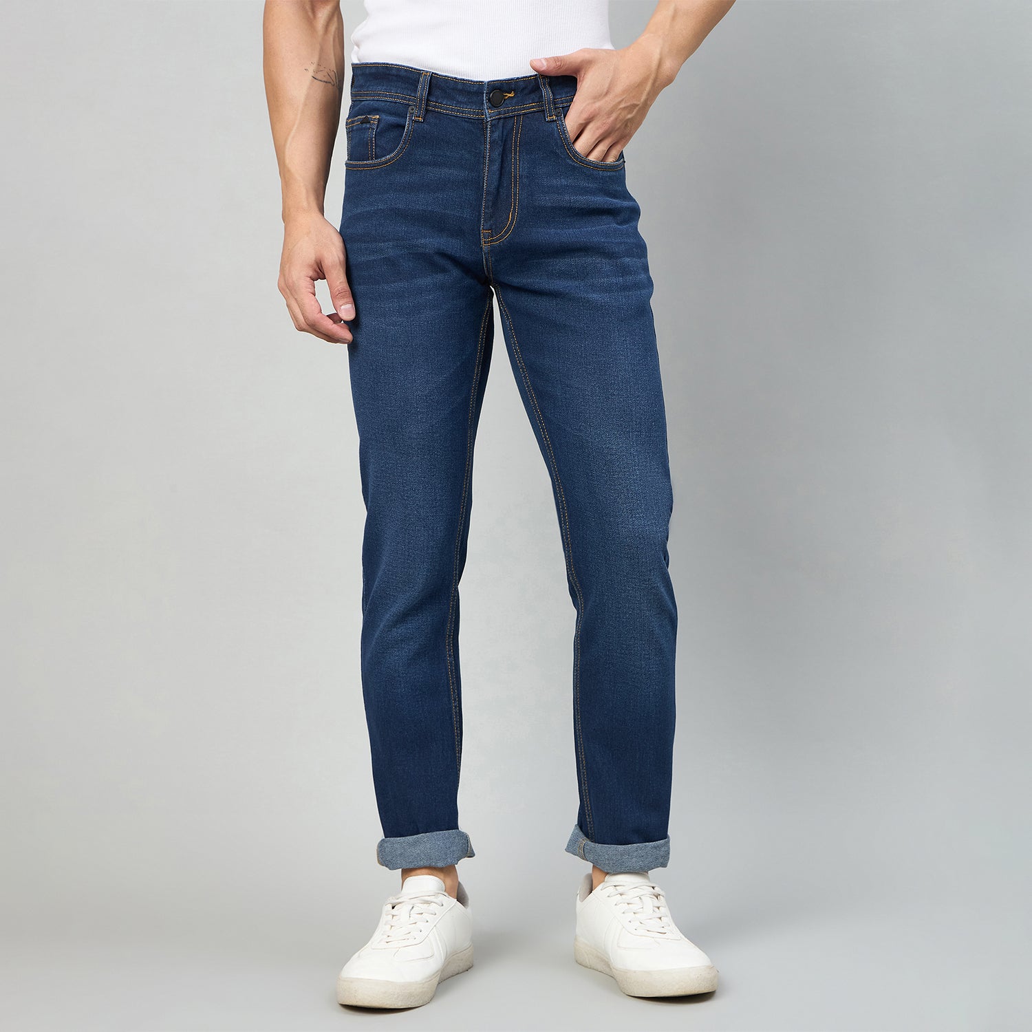 Duke Men Narrow Fit Stretchable Jeans (SDD9271N)