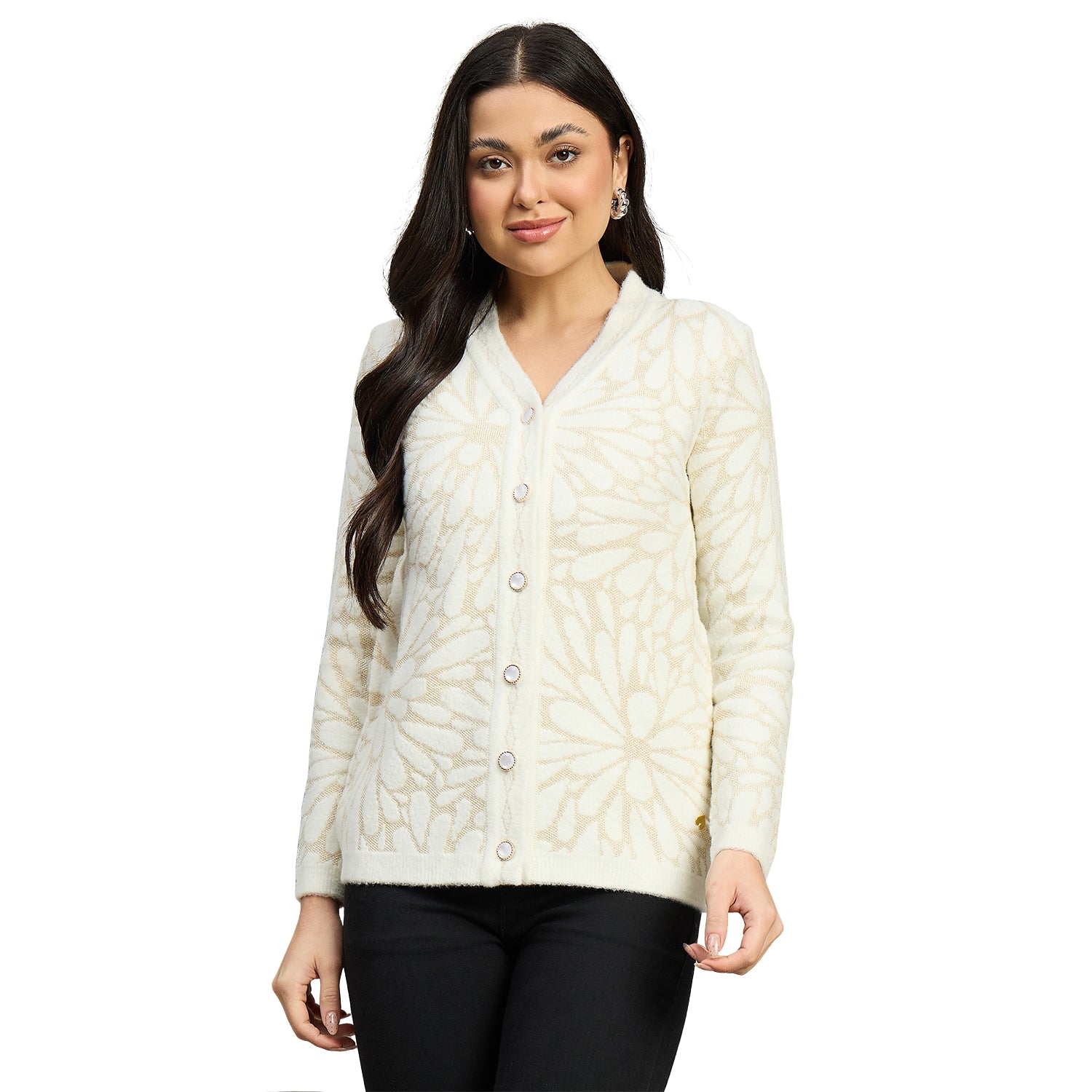 Duke Urban Women Full Sleeve Front Open Regular Cardigan (SDS1366)