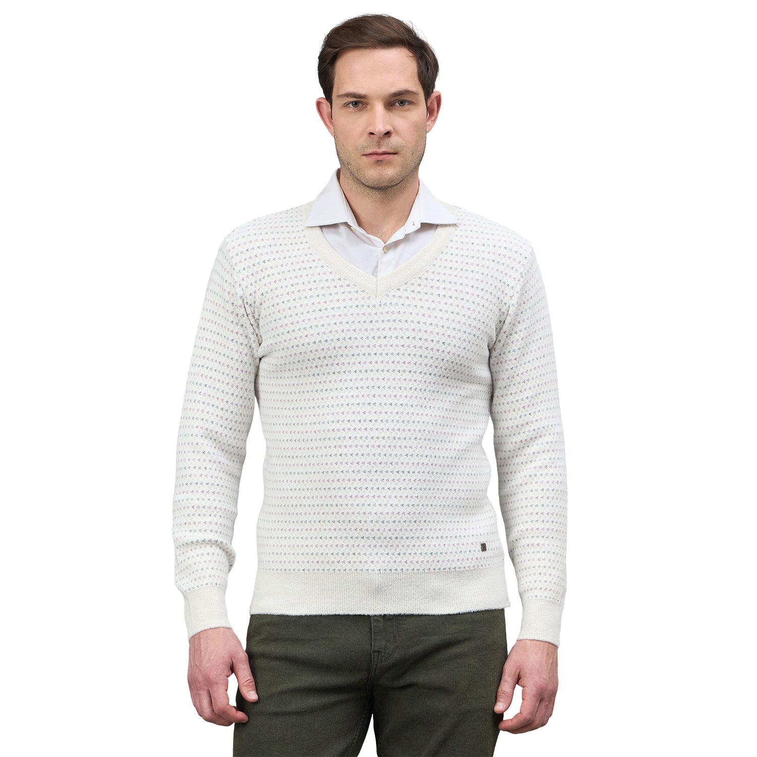 Duke Urban Men Full Sleeve V Neck Regular Sweater (SDS2403)