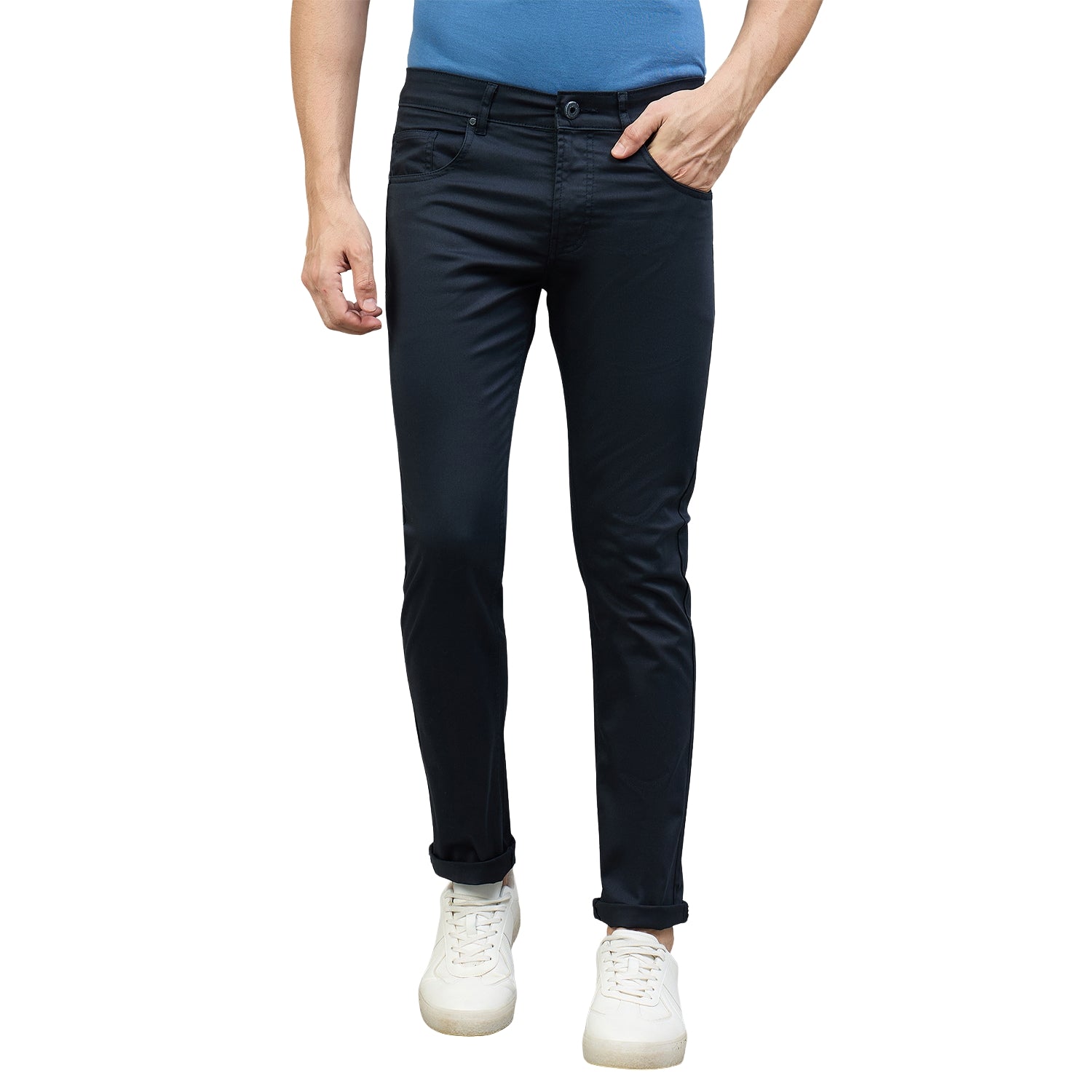 Duke Men Non-Denim Solid Casual Trouser (SDT4666R)