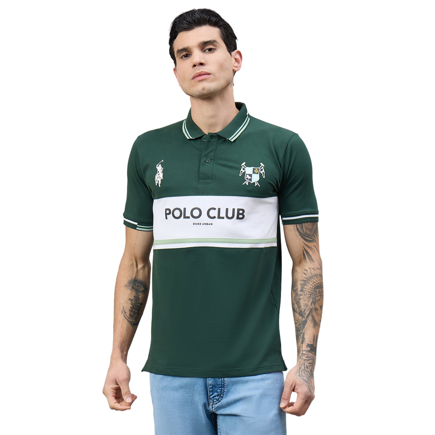 Duke Urban Men Half Sleeve Printed Slim fit Polo T-Shirt (LF7660)