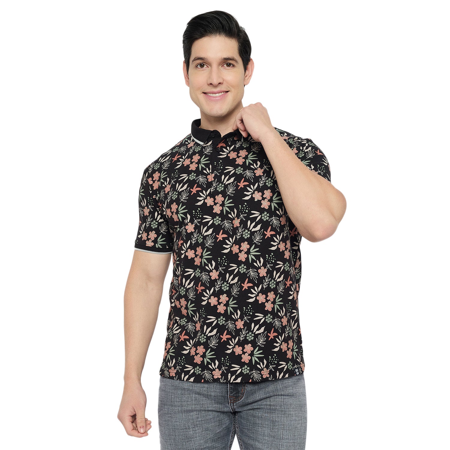 Duke Urban Men Half Sleeve Printed Slim fit Polo T-Shirt (LF7449N)