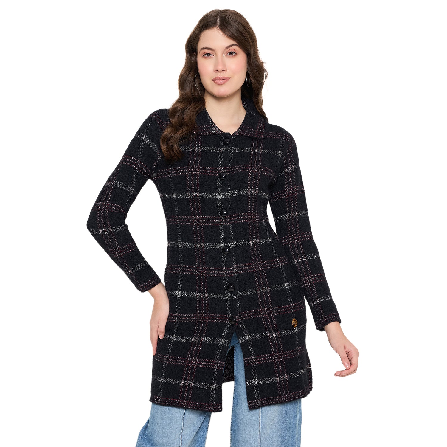 Duke Urban Women Full Sleeve Long Coat Style Sweater (SDS1297)