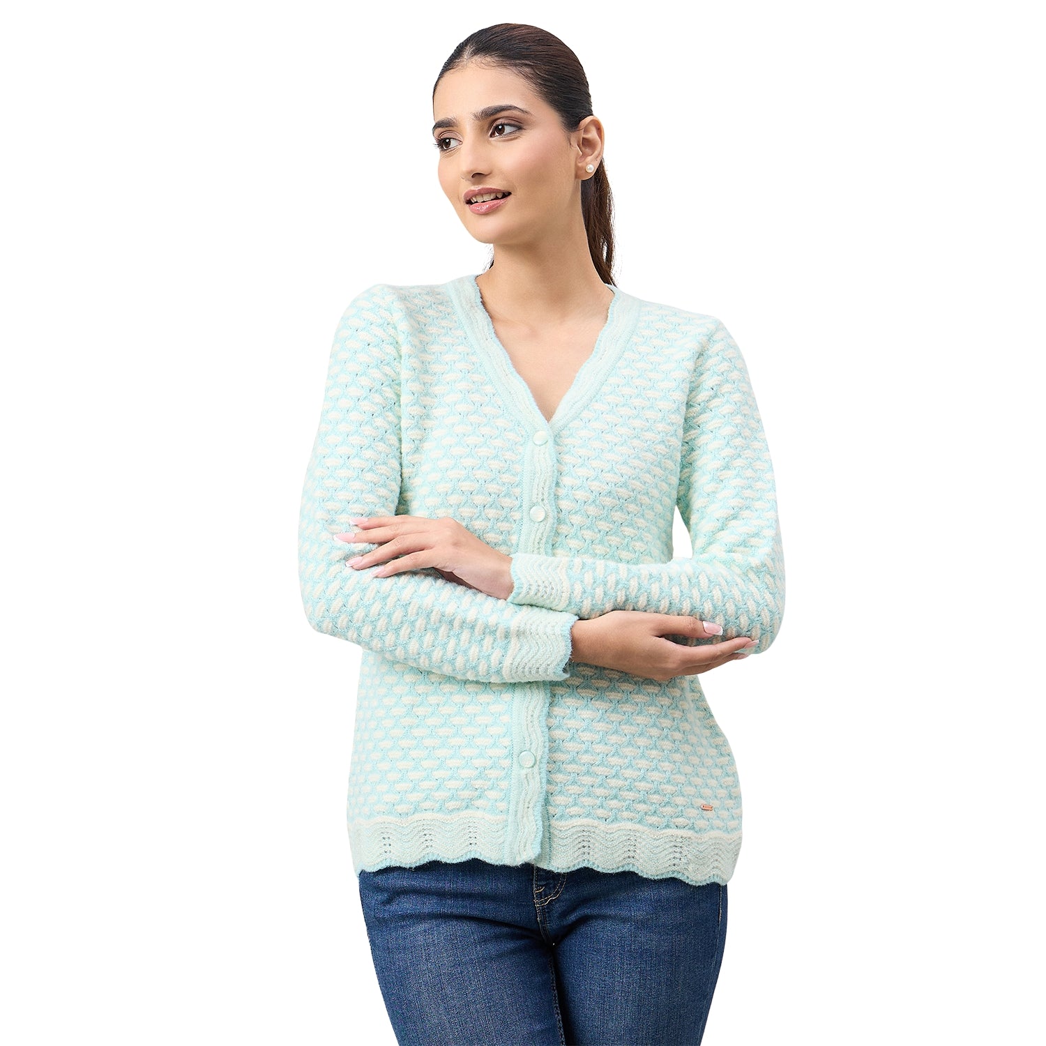 Duke Urban Women Full Sleeve Front Open Regular Cardigan (SDS1287)