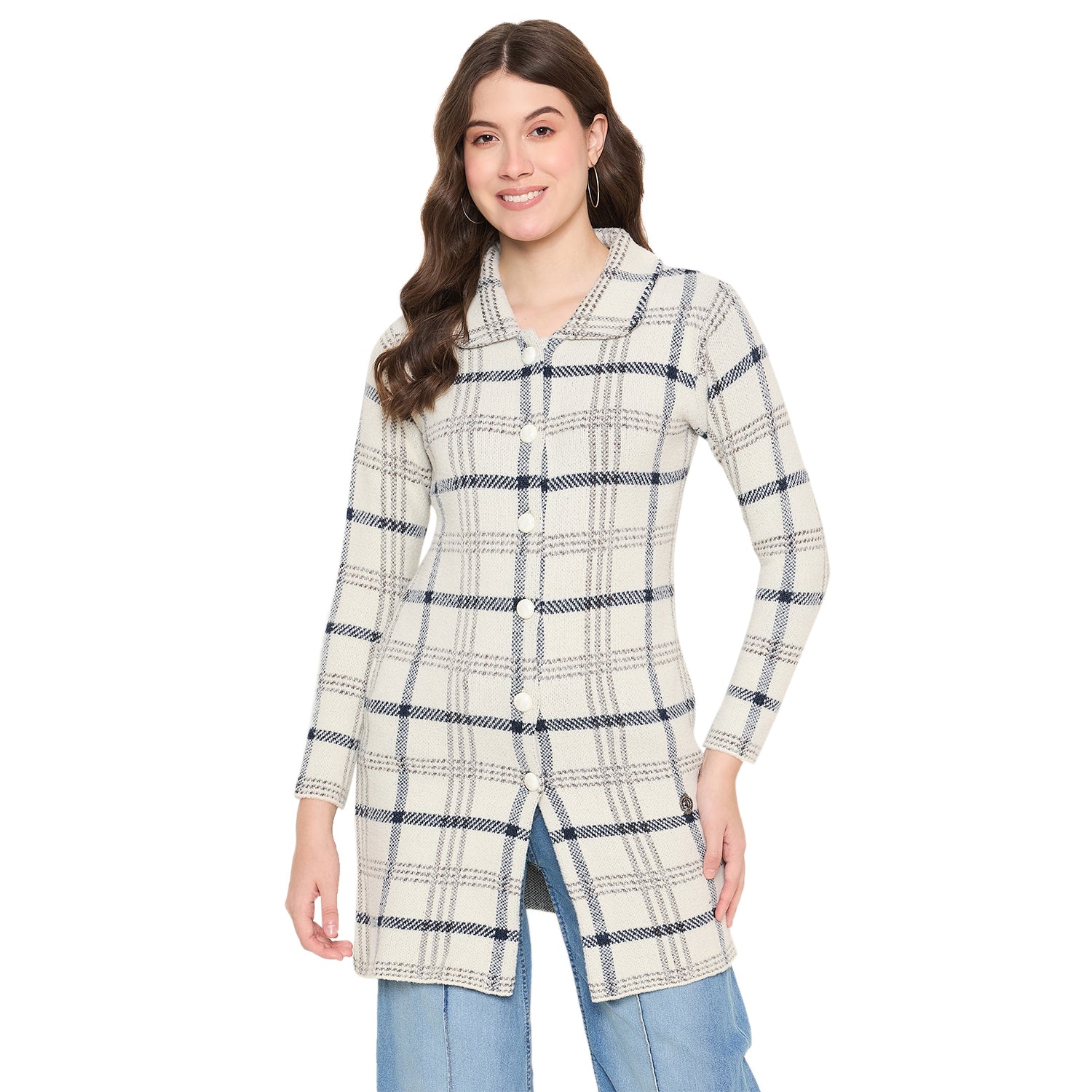 Duke Urban Women Full Sleeve Long Coat Style Sweater (SDS1297)