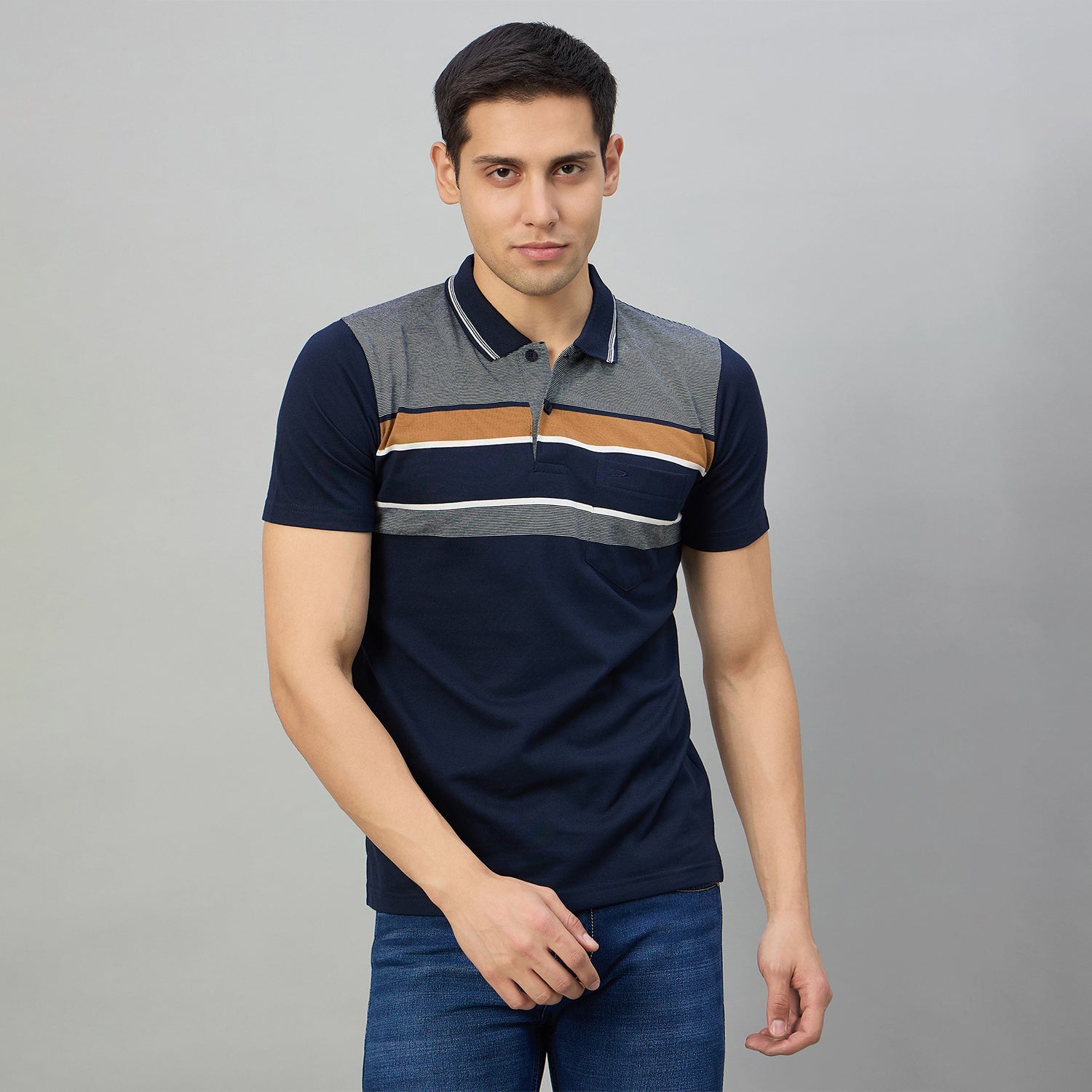 Duke Men Half Sleeve Cotton Regualr Fit Casual T-shirt (MLF1176)