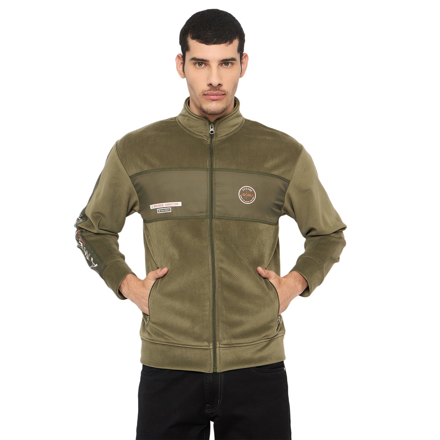 Duke Urban Men Full Sleeve Zipper Sweatshirt (LF6433)