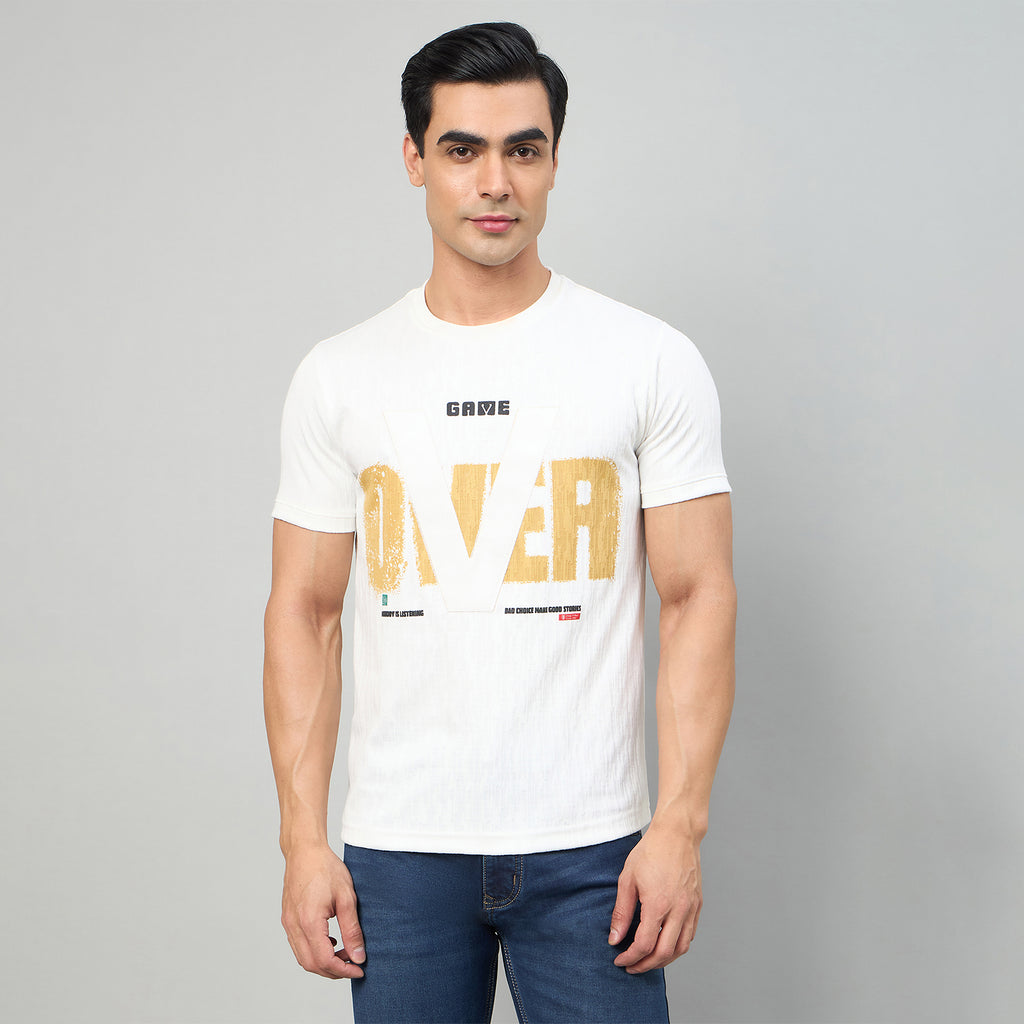 Duke Men Half Sleeve Cotton Smart Fit Casual T-shirt (LF7984)