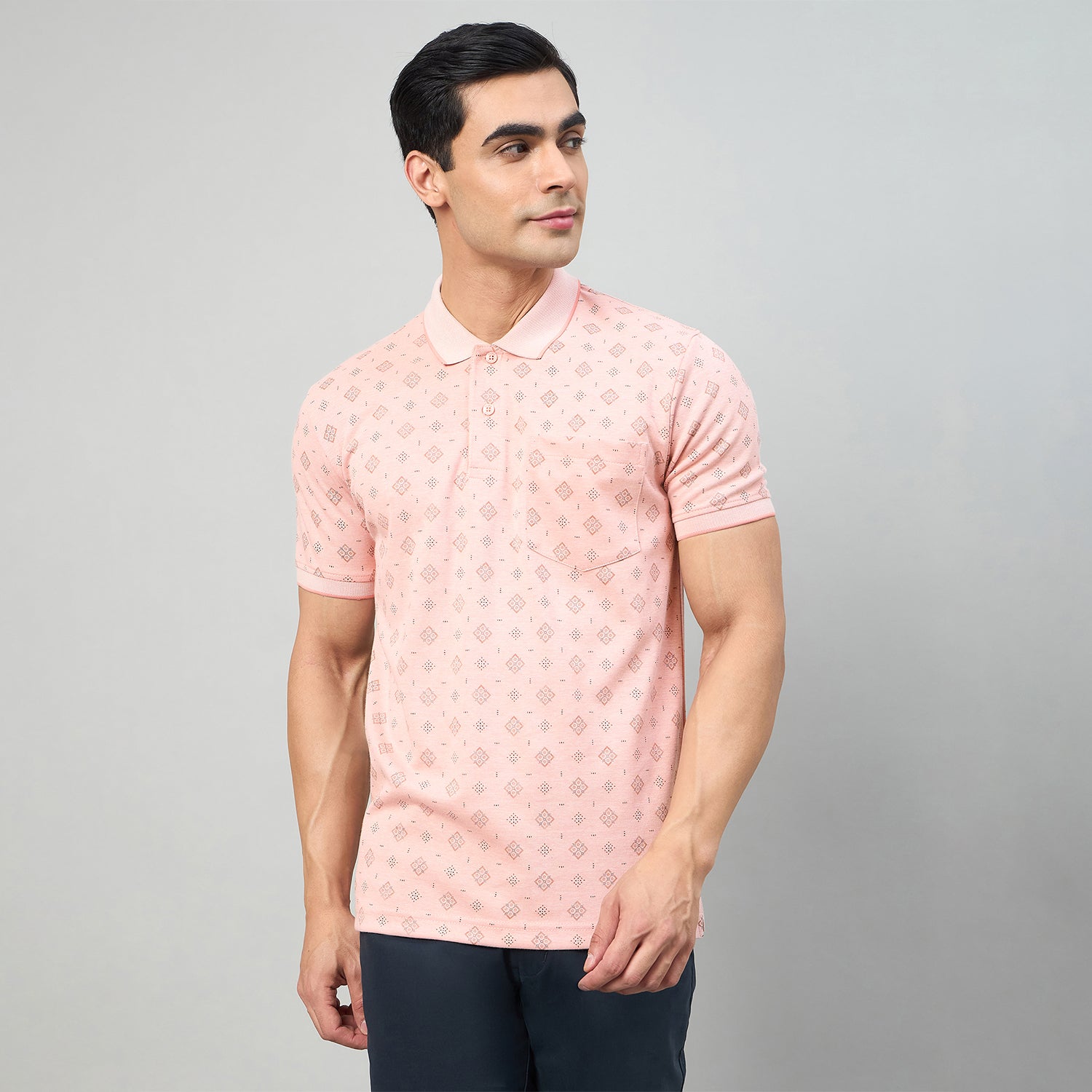 Duke Men Half Sleeve Cotton Regualr Fit Casual T-shirt (LF7995)