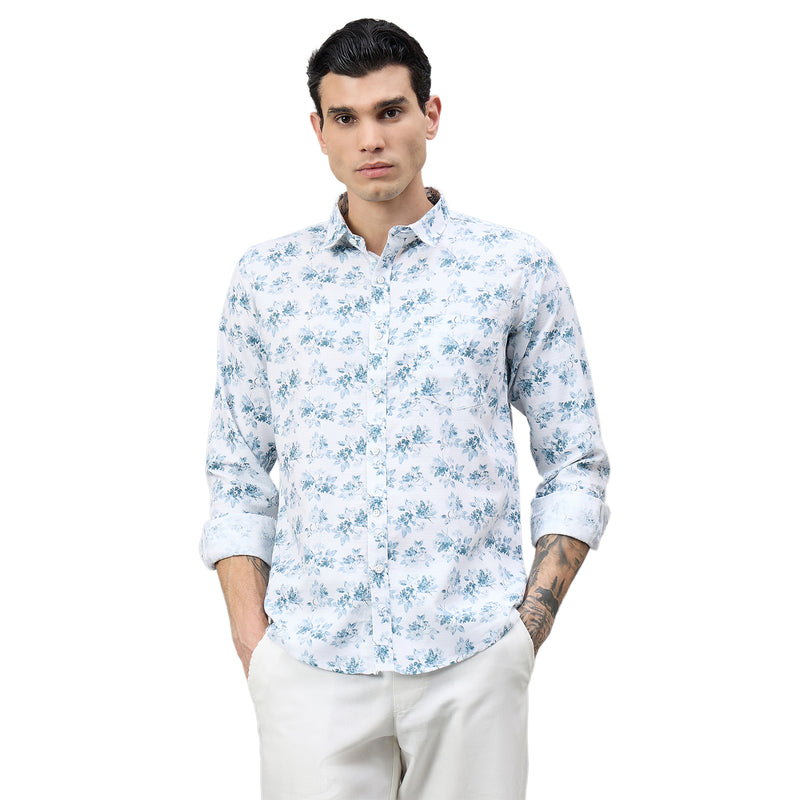 Duke Urban Men Floral Print Full Sleeve Slim Shirt (SDO7PRAI)