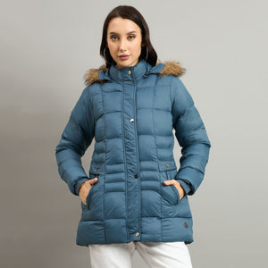 Duke Women Short Style Hooded Bomber Jacket (SDZ4145)