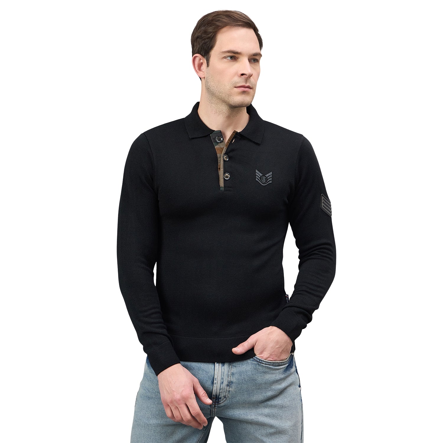Duke Urban Men Full Sleeve Collared Neck Sweater (SDS2229R)