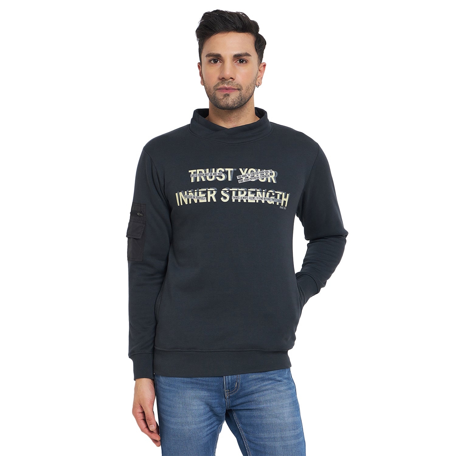 Duke Urban Men Cowl Neck Sweatshirt (LF6289)