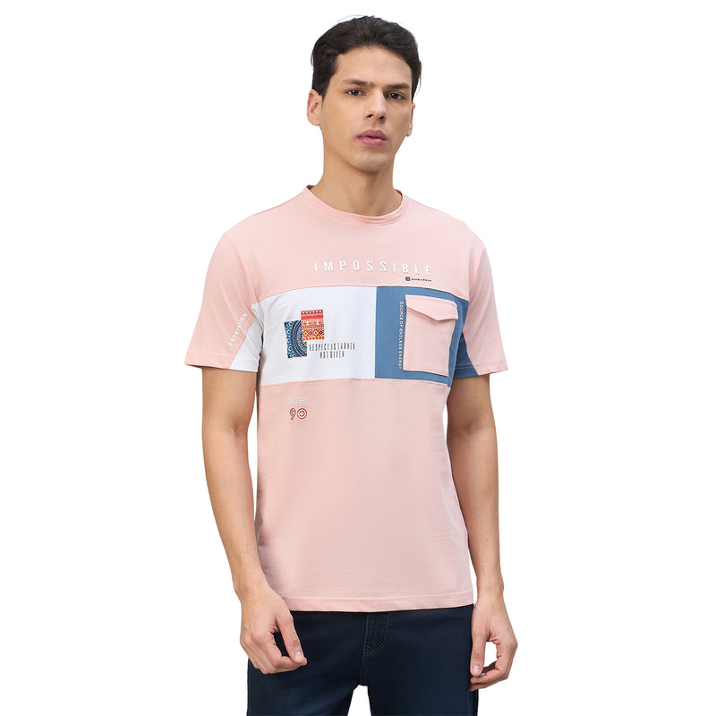 Duke Urban Men Colorblocked Half Sleeve Round Neck Tshirt (LF7613)