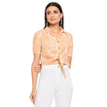 Duke Urban Women Half Sleeve Printed Crop Shirt (SDX3281)