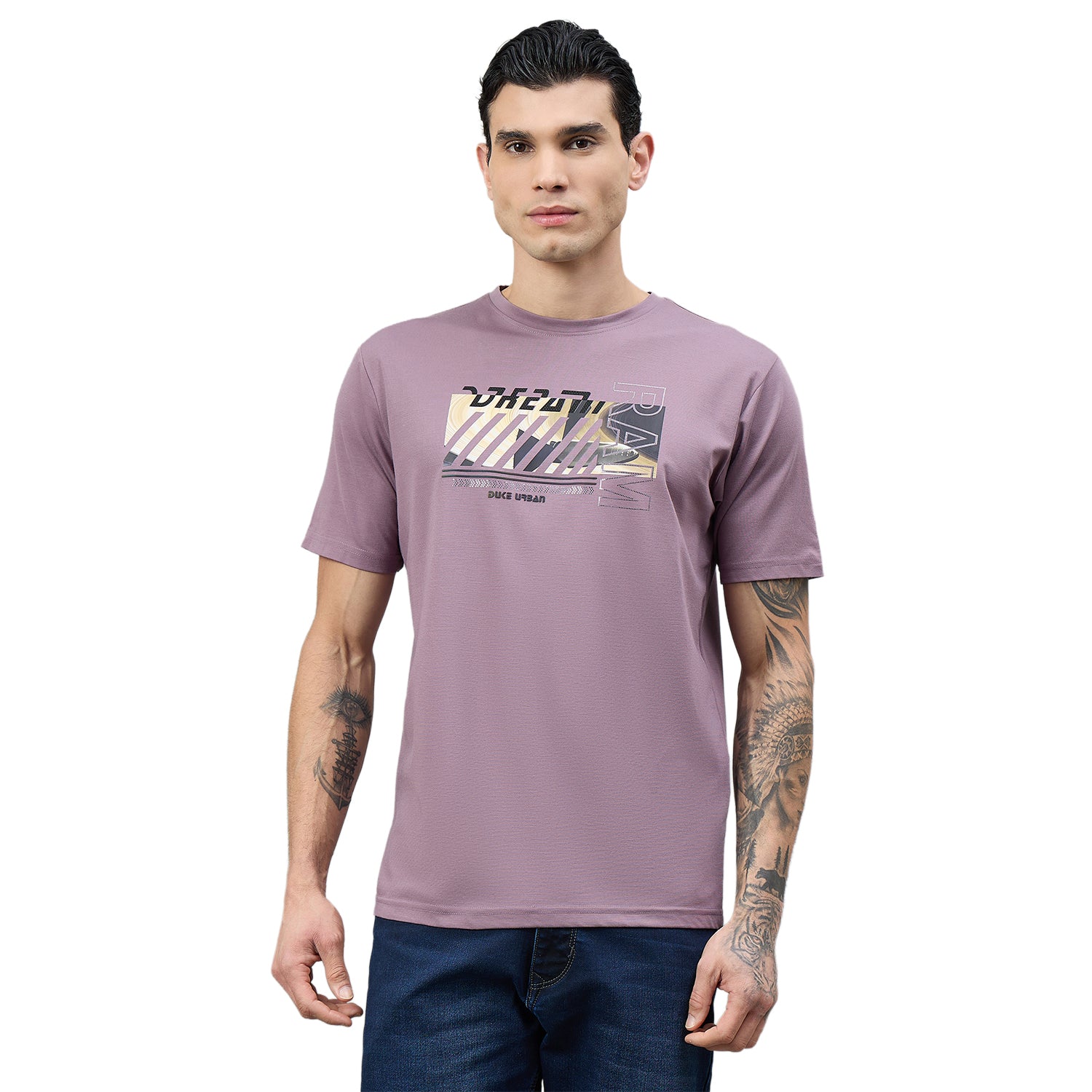 Duke  Urban Men Round Neck Half Sleeve Slim T-Shirt (LF7520)