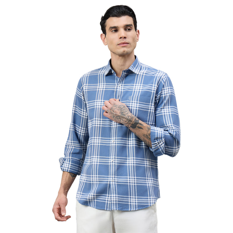 Duke Urban Men Checkered Full Sleeve Spread Collar Regular Shirt (SDO9CKAI)