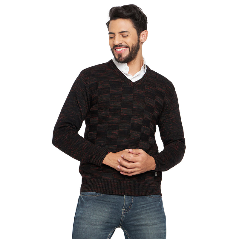 Duke Urban Men Full Sleeve V Neck Sweater (SDS651R)