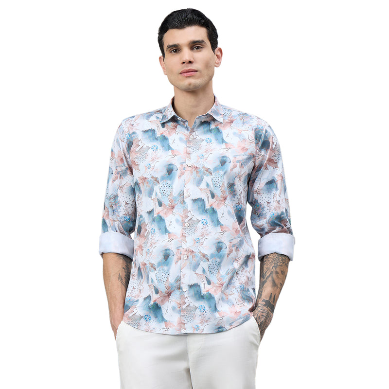 Duke Urban Men Floral Print Full Sleeve Regular Shirt (SDO9PRH)